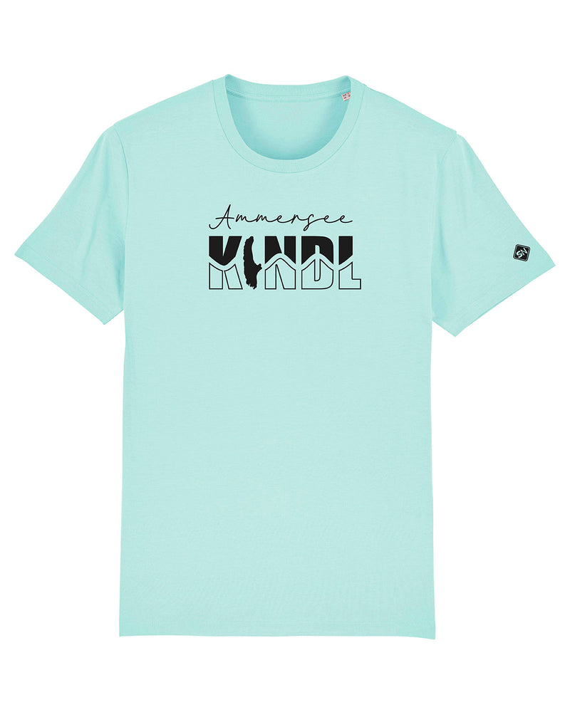 T-Shirt in Mint Türkis mit schwarzem Aufdruck Ammersee Kindl Ammersee T-Shirt