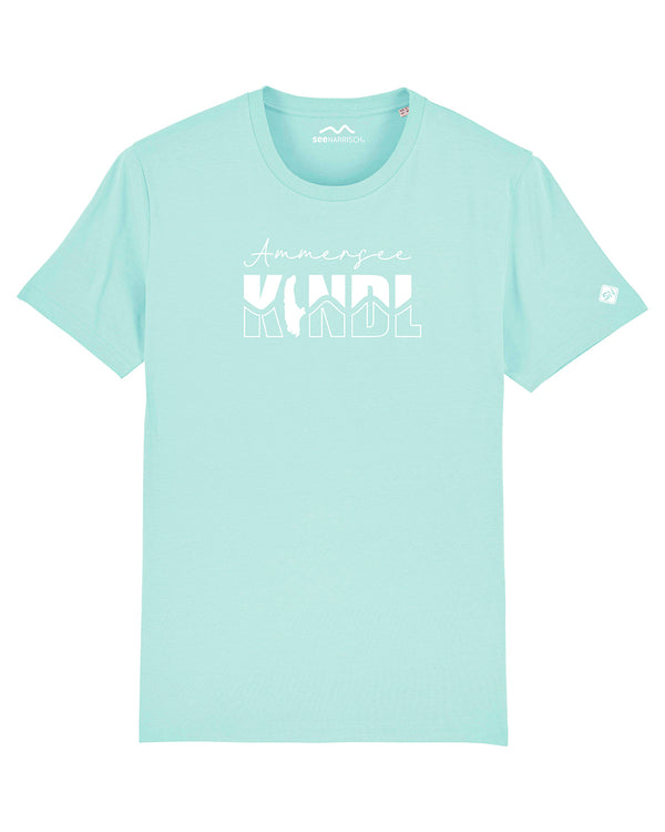 T-Shirt in Mint Türkis mit weissem Aufdruck Ammersee Kindl Ammersee T-Shirt