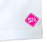 seeNARRISCH T-Shirt für Frauen - Weiß mit Neon Pink