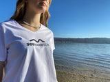 seeNARRISCH T-Shirt für Frauen - Weiß mit Schwarz